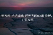 天齐网-术语词典-近天齐网00期-看板，ⅰ天齐网